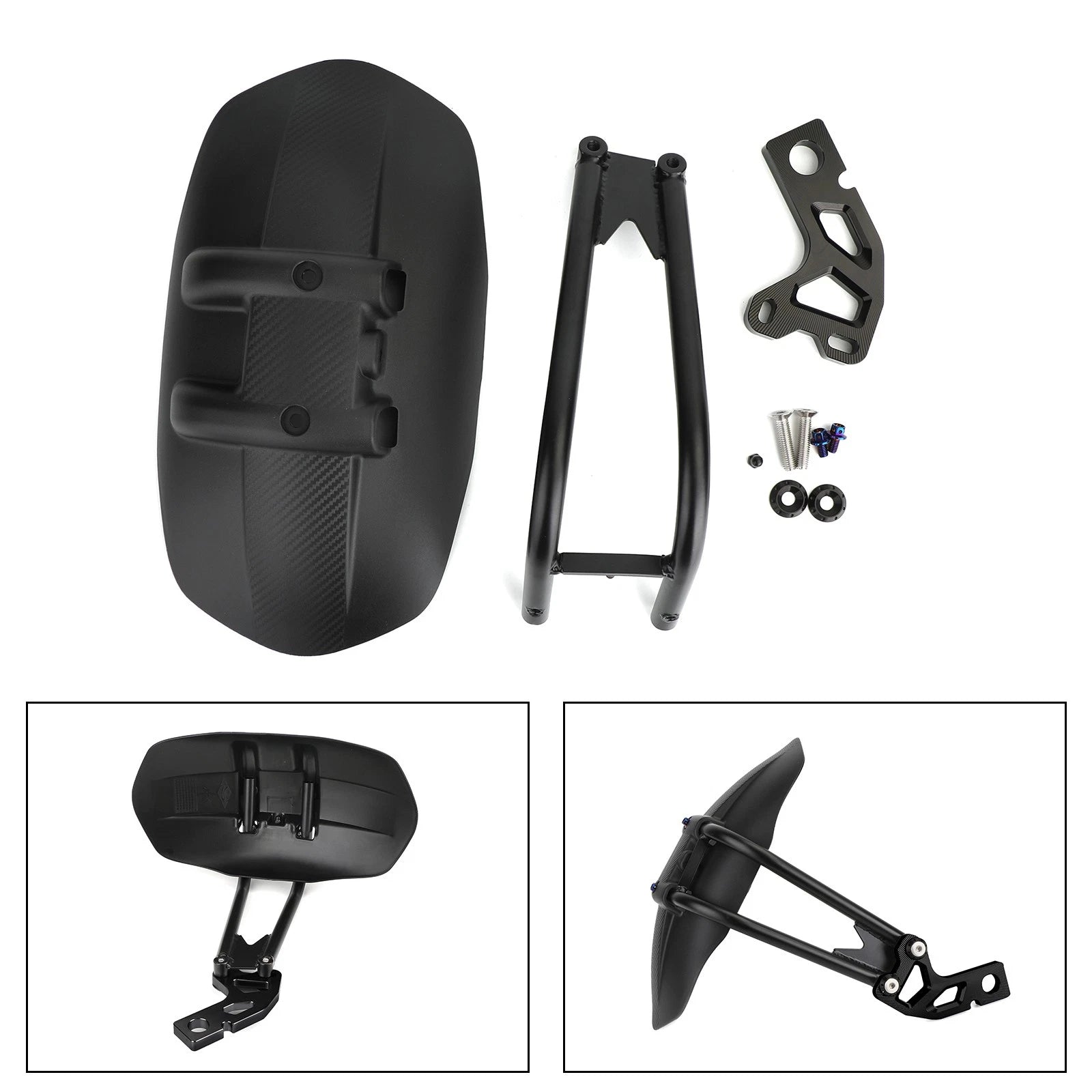 Rear Fender Tire Hugger Mudguard for Honda XADV 750 (2017–2020) Black
