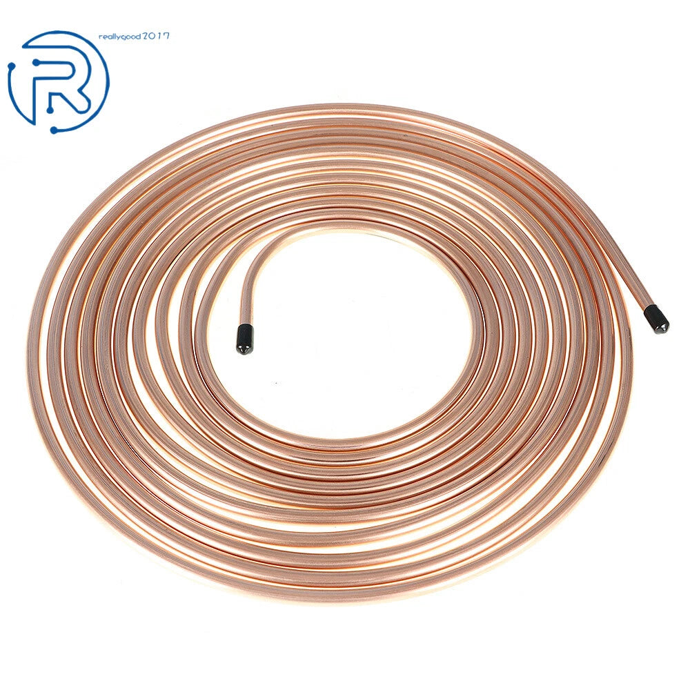 25 Ft Copper Nickel Brake Fuel & Trans Line Tubing 5/16"