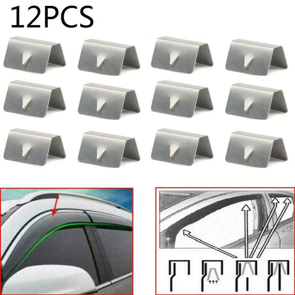12 x Channel Rain Wind Deflector Clips for HEKO SNED G3