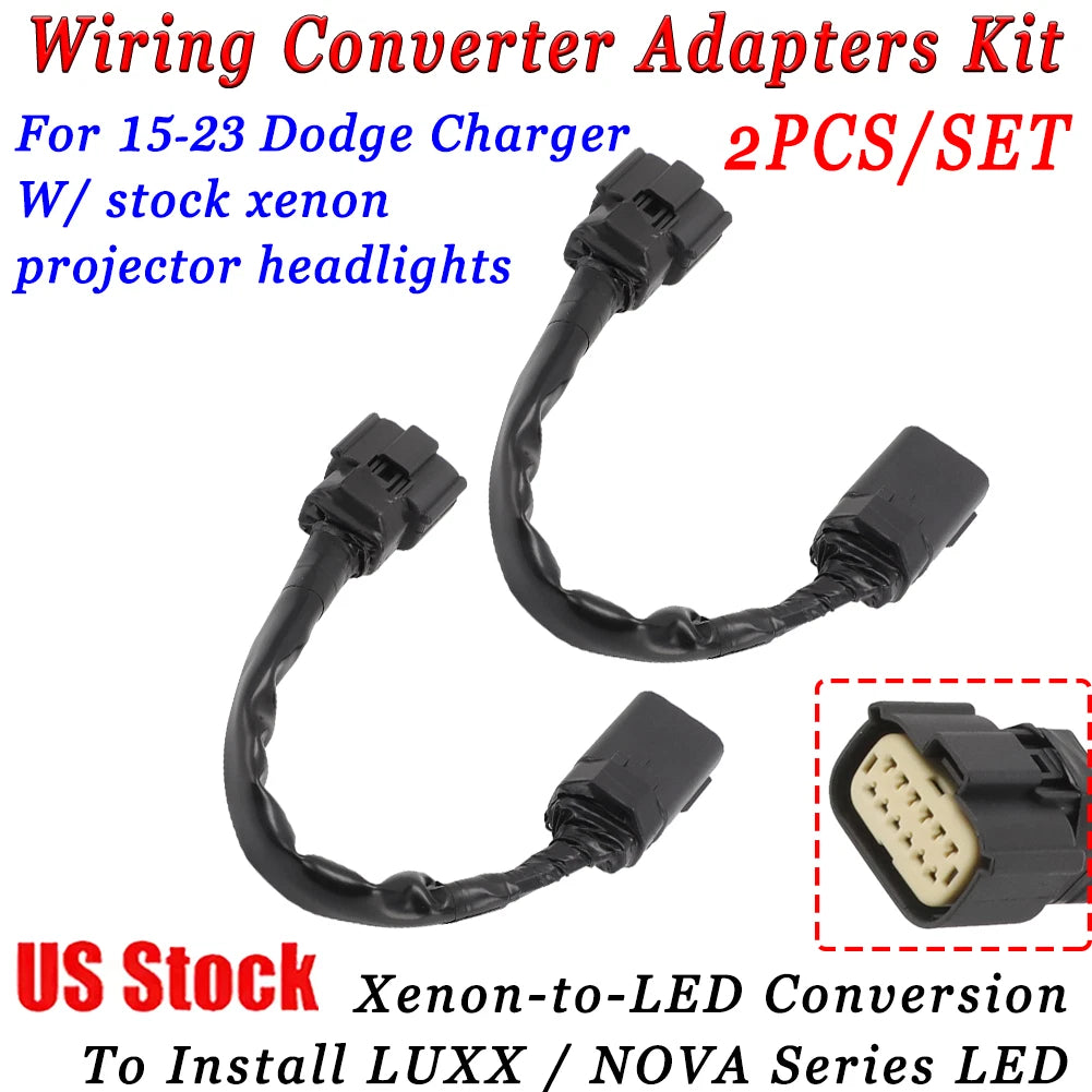 Wiring Converter Adapters for Dodge Charger (2015–2023) W/ Stock Xenon Headlights