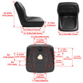 Black Gator Seats with Drain Hole for Diesel TX Turf 6X4 (2010–2018)