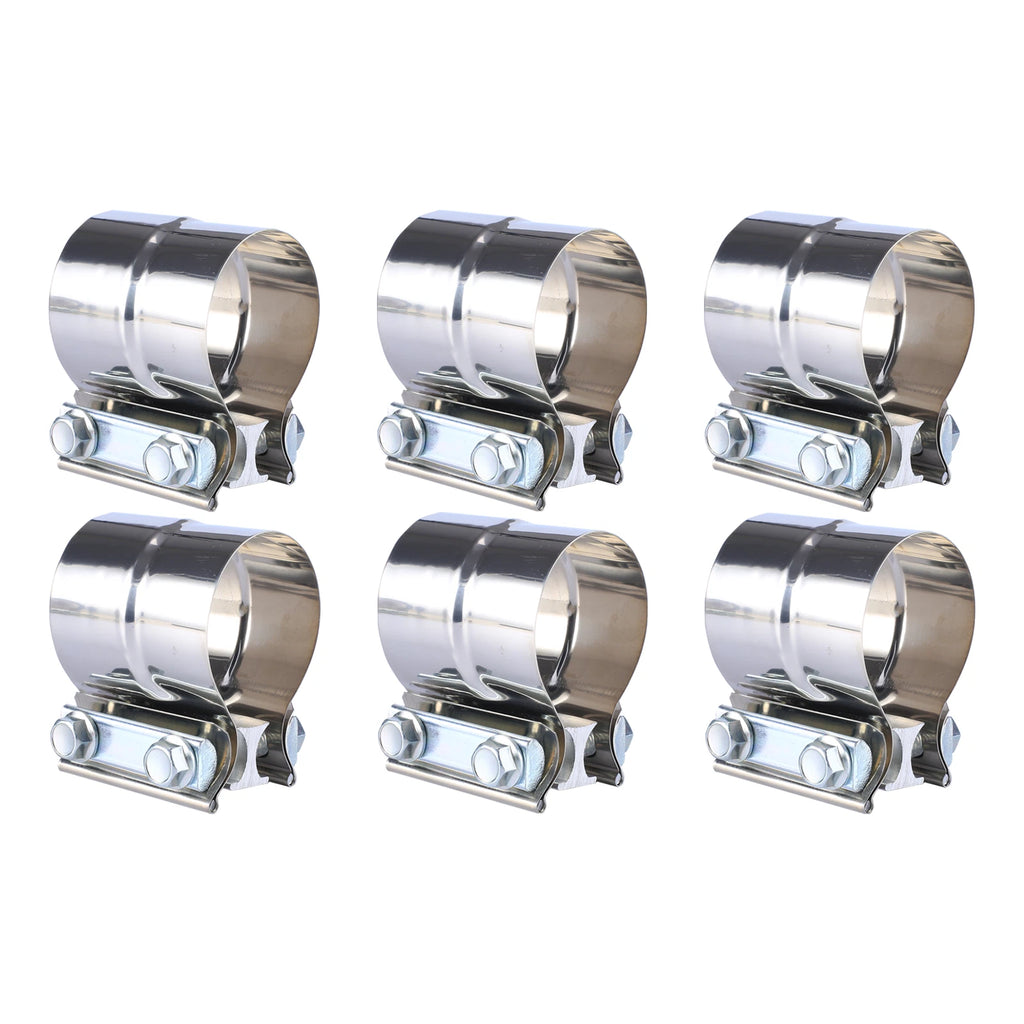 Set of 6 Exhaust Band Clamps for Catback Muffler Pipe (2.5")