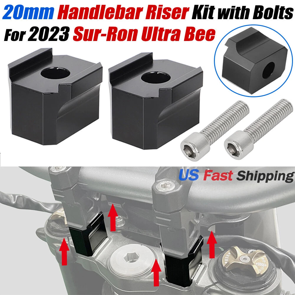 Bar risers for Surron Ultra Bee (2023) - Aluminum 20MM