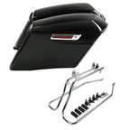 4" Stretched Hard Saddlebags & Brackets for Harley Softail Fatboy (1984–2017)