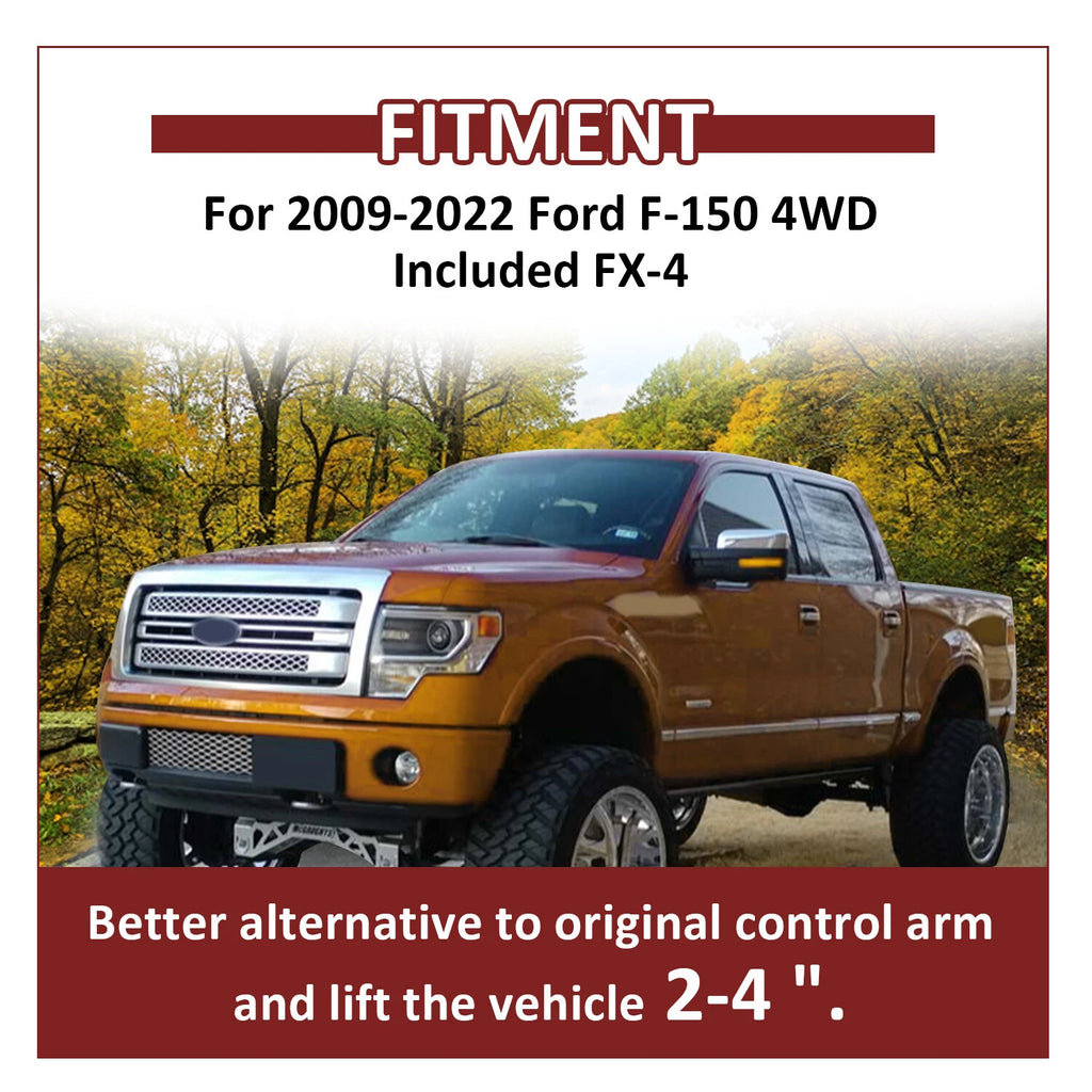 Pair of Front Upper Control Arms for Ford F150 4WD (2009–2022)