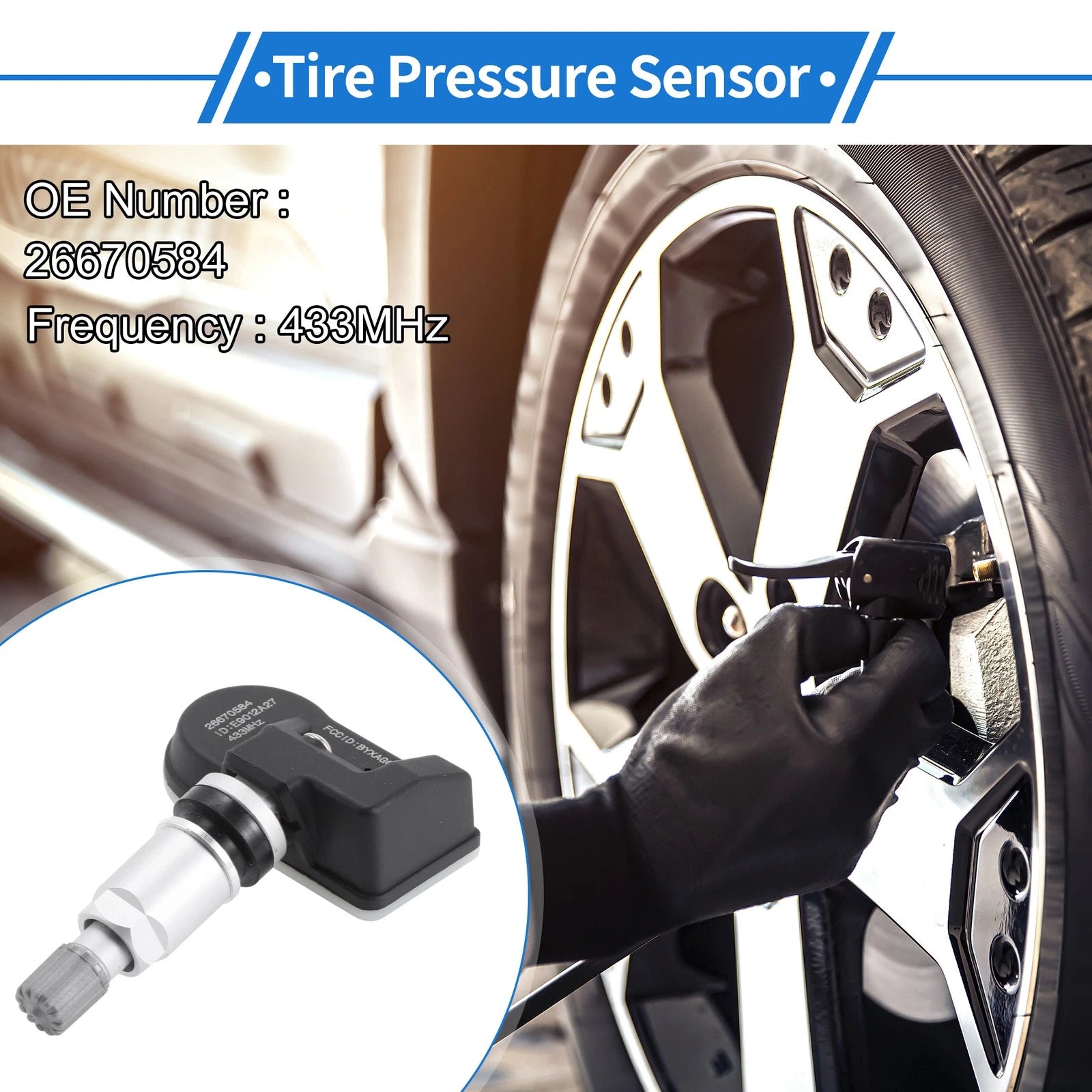 Tire Pressure Sensor for Buick GL6 GL8 (2016–2023) 433MHz