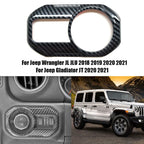 Carbon Fiber Headlight Switch Knob Cover for Jeep Wrangler JL JLU (2018–2021)