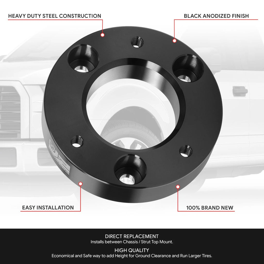 2" Billet Aluminum Front Strut Top Mount Lift Kit Spacer for Ford F-150 (2004–2024)