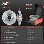 Drilled Brake Rotors & Ceramic Pads for Mitsubishi Lancer