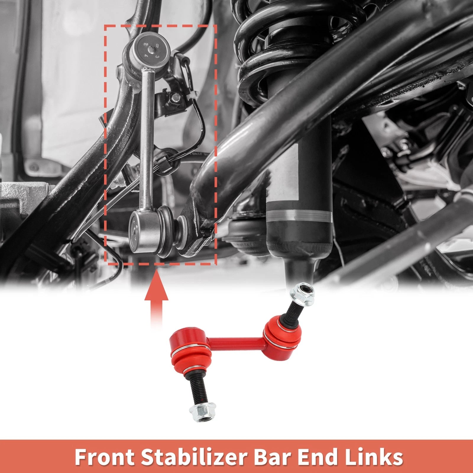 2X Front Sway Bar Links Stabilizer Link Kit for GMC Envoy XL (2002–2003)
