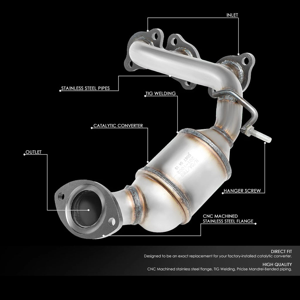 2X OE Style Catalytic Converter Manifolds for Toyota Sienna RX330 (2004–2006)