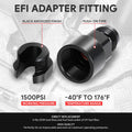6AN Feed EFI Adapter Fitting for Fuel Line to 3/8" Rail (1500PSI)