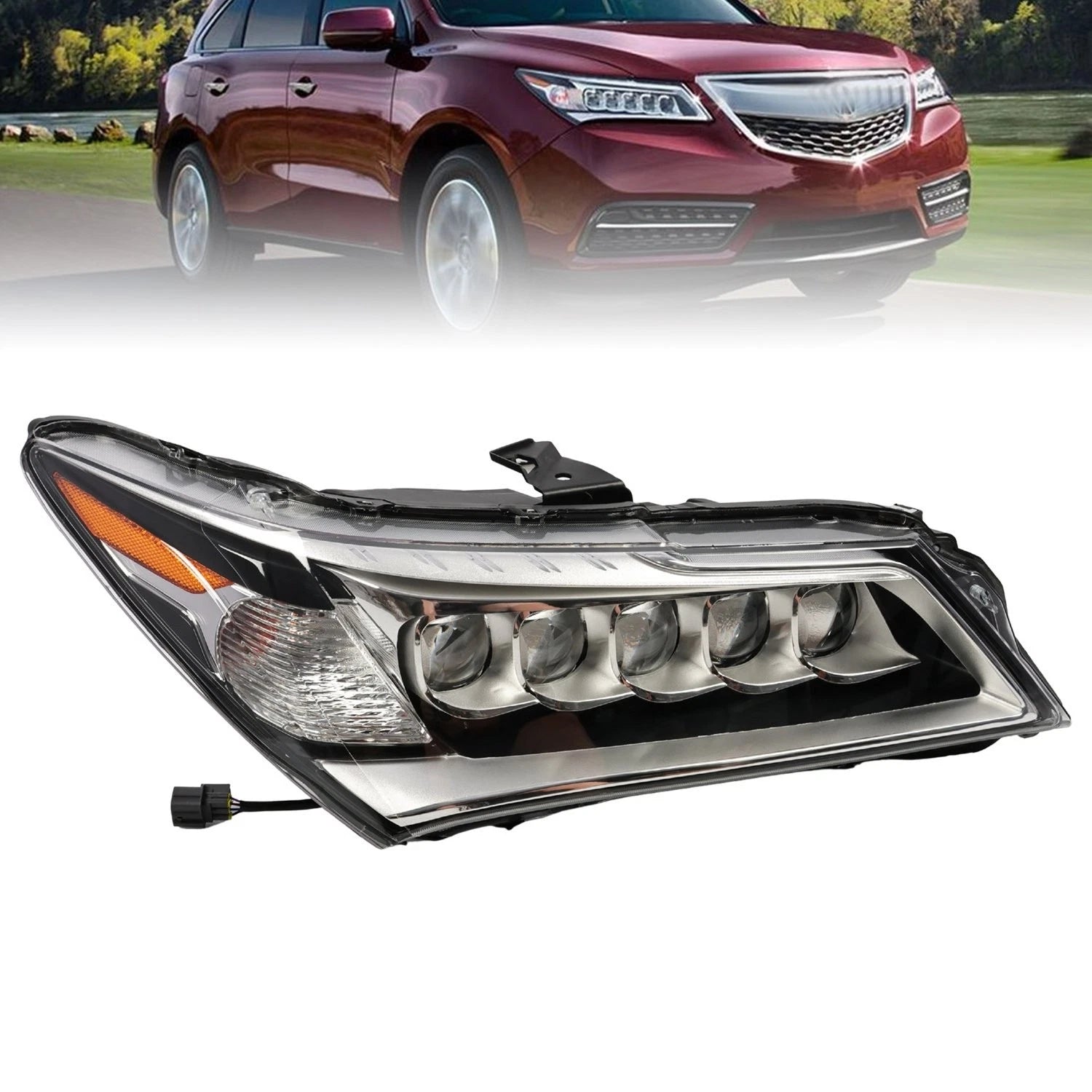 LED Headlight Assembly Right Passenger for Acura MDX (2014–2016) 33100TZ5A01