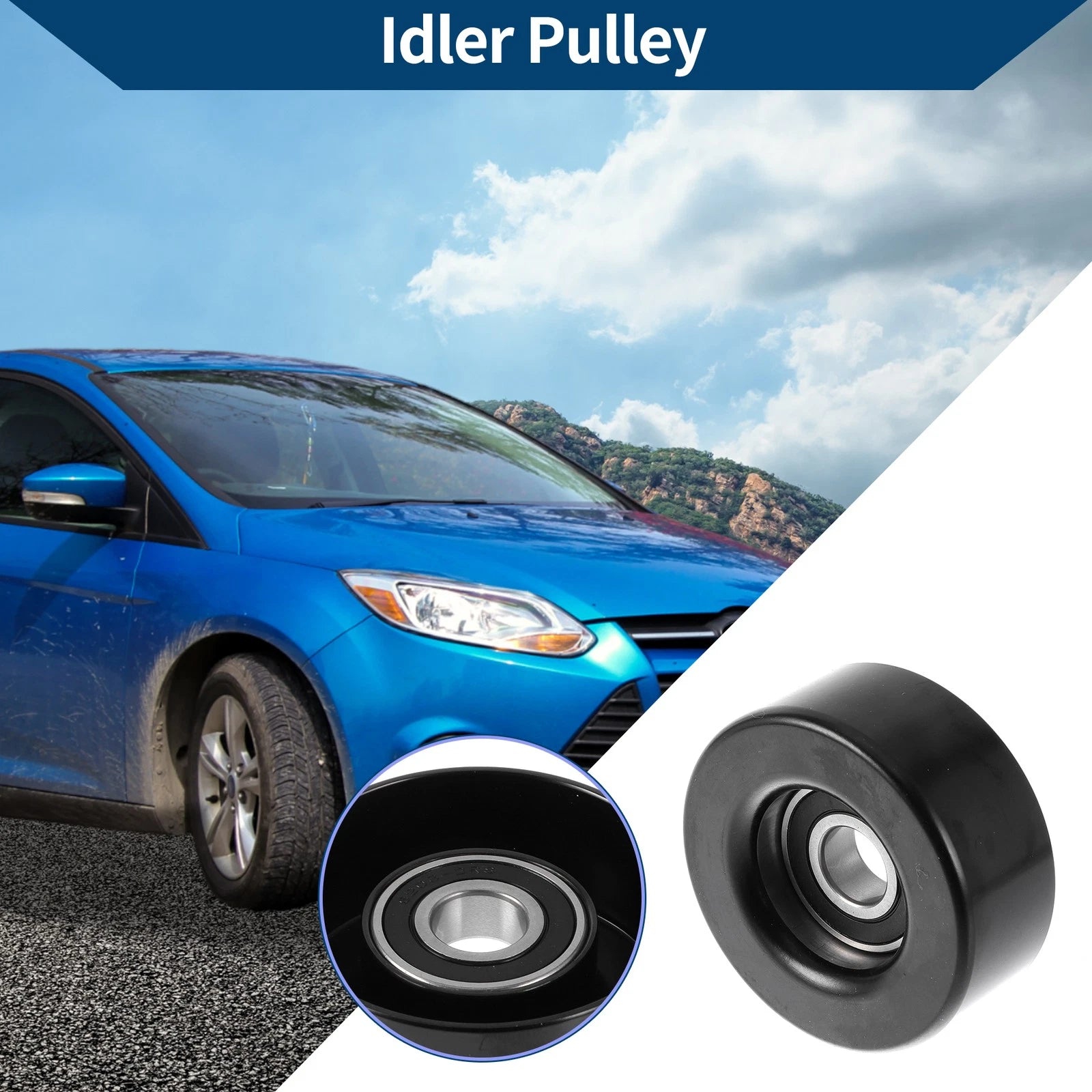 Drive Belt Idler Pulley for Ford Escort (1998–2003) No.F8KZ8678AA
