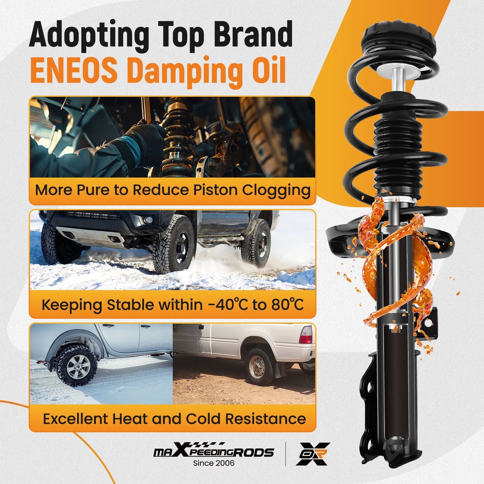 Pair Front Quick Complete Strut w/Coil Spring for Cadillac SRX (2010-2016)