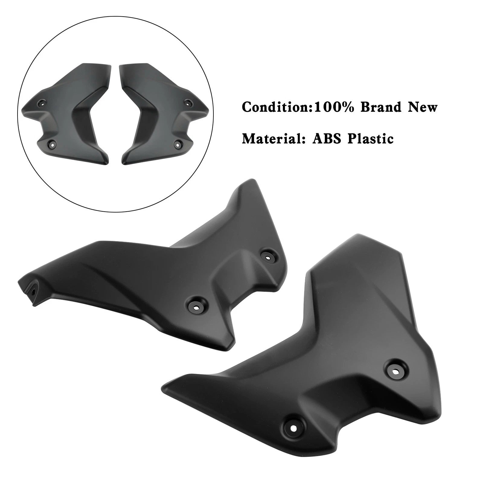Side Frame Fairing Cowl Guards Radiator Cover for BMW R1250GS (2018–2023) Black