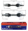 Set of 2 Front CV Axle Shafts for Pontiac G6, Chevy Malibu (2006–2009)