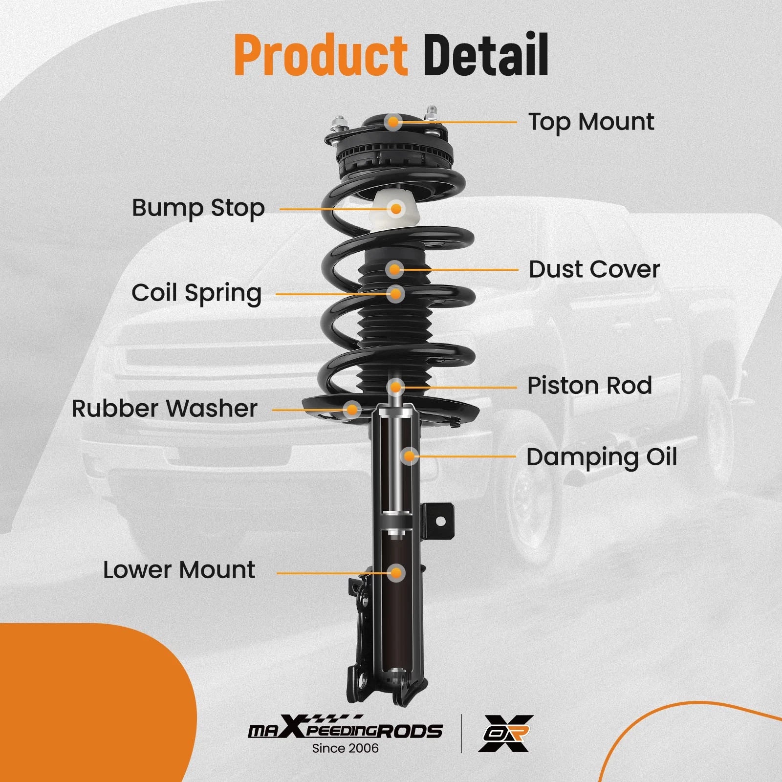 Strut w/ Coil Spring for Chrysler Sebring (2007–2010) 3.5L V6/2.7L V6
