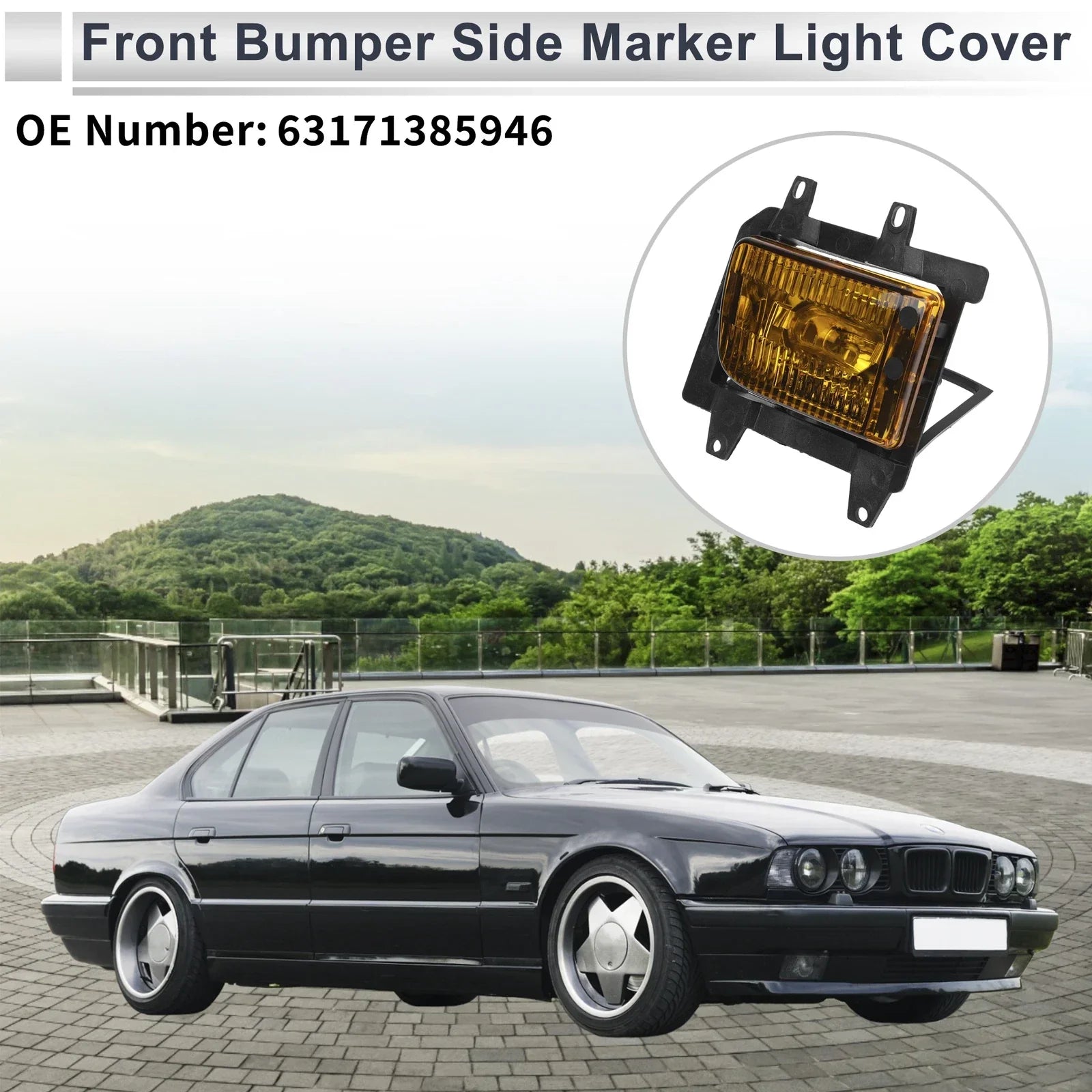 1 Pc Right Front Bumper Side Marker Light Cover for BMW E30 (1982-1994)