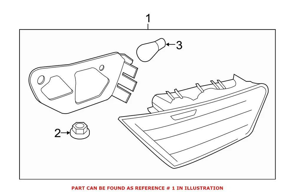 Rear Left Inner Taillight Assembly for BMW 6 Series (F06 F12 F13)