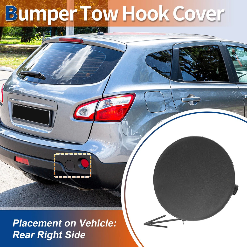 Rear Car Bumper Tow Hook Cover for Nissan Qashqai J10 (2007–2013) No.85071BR00A Unpainted