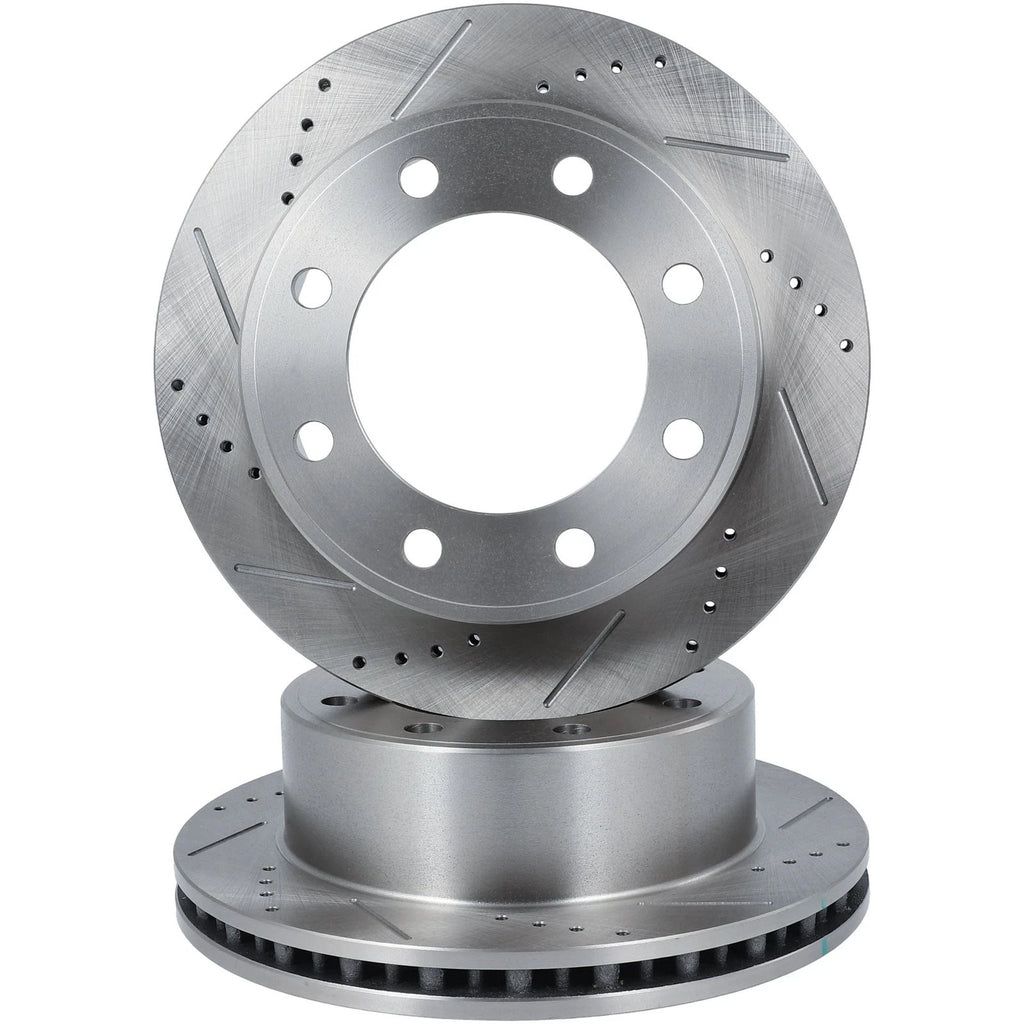 Rear Drilled & Slotted Brake Rotors for Ford Excursion (2000–2005)