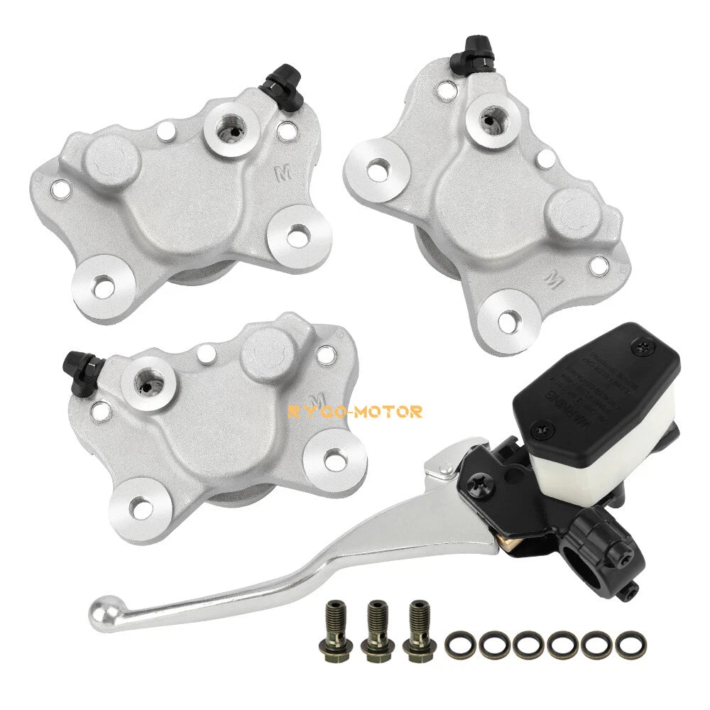 Front & Rear Brake Calipers & Master Cylinder Set for Arctic Cat 400 (1998–2002)