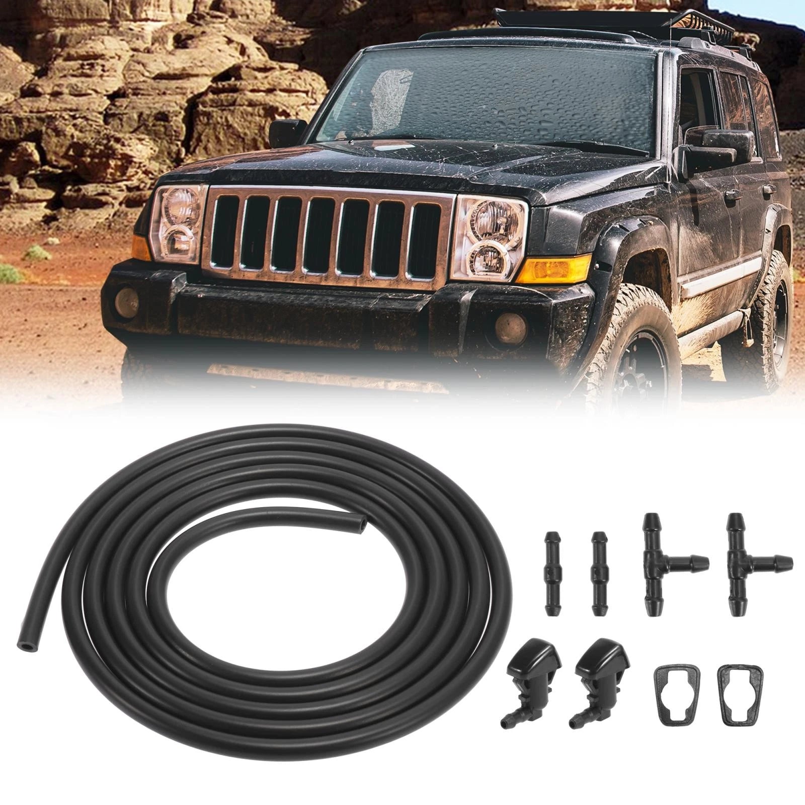 7pcs Windshield Wiper Fluid Squirter Nozzle for Jeep Liberty (2002–2007) 55157319AA