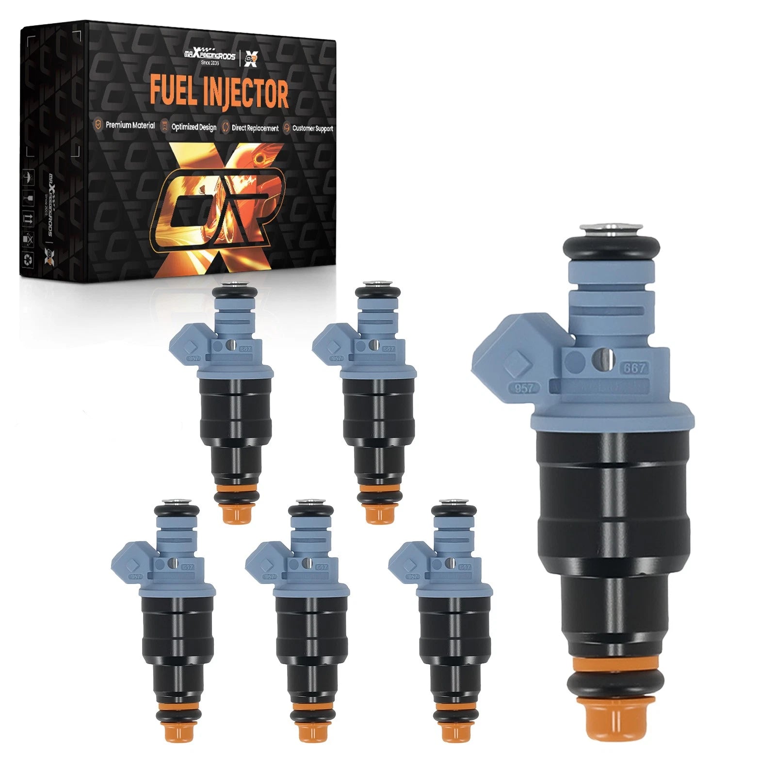 Set of 6 Fuel Injectors for Ford Mustang Ranger Taurus (1985–1993)