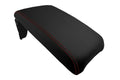 Leather Console Lid Armrest Cover for Toyota Camry (2012–2017) Red Stitch