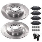 Rear Brake Rotors & Ceramic Pads Kit for Ford Explorer Flex (2011–2019)