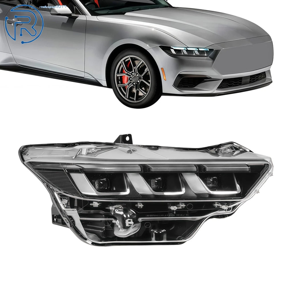 Passenger Side Headlight for Ford Mustang (2024–2026) 13-Pin Chrome Full LED