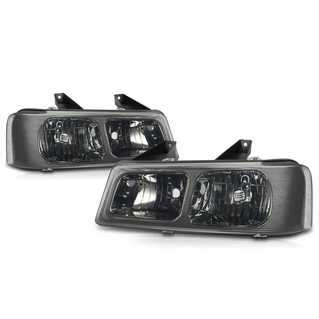 Set of 2 OE Style Smoked Lens Upper Headlights for Express/Savana 1500-4500 (2003–2024)