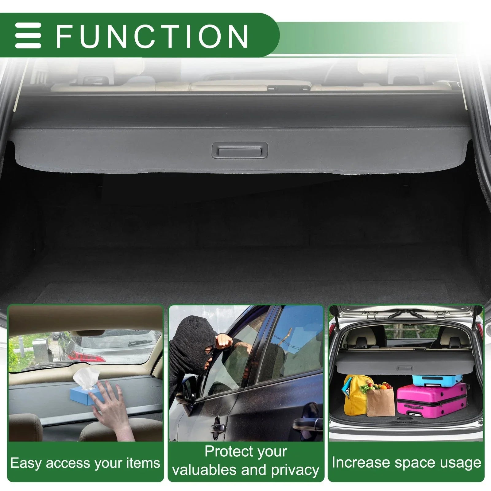 Retractable Cargo Cover for Hyundai IX35 (2010-2015)