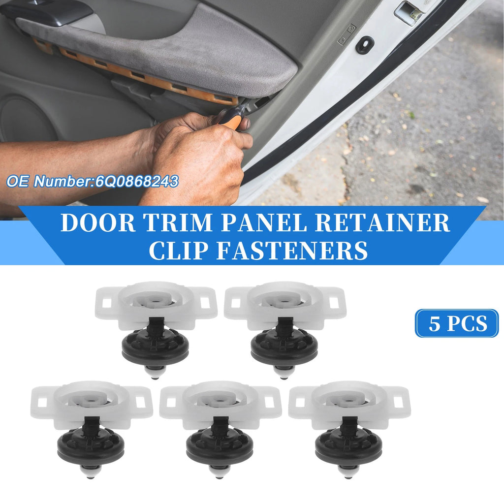 Set of 5 Door Panel Trim Clips for Audi A4 (2003–2009)