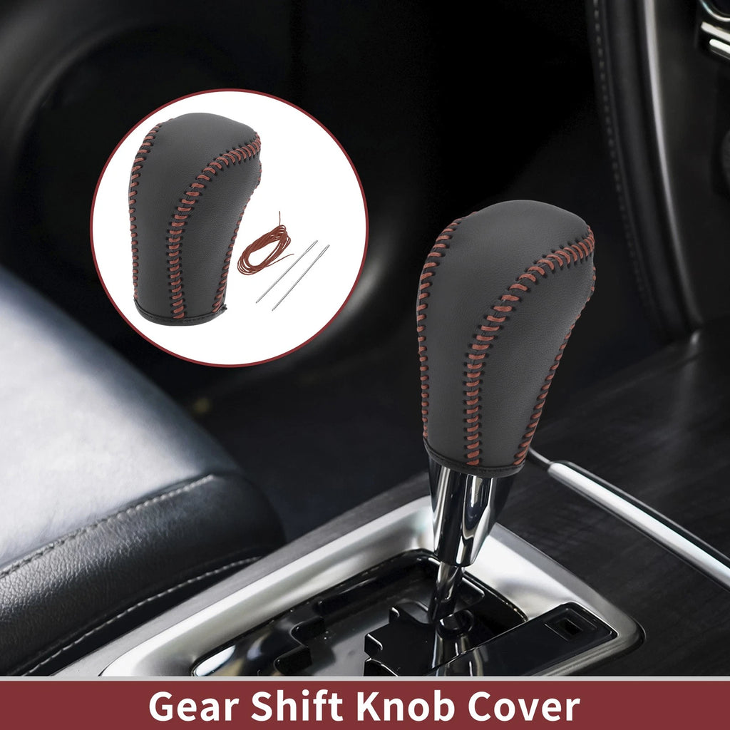 1 Pc Gear Shift Knob Cover for Mazda CX-5 (2013–2014) Black Brown