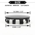 Hub Center Caps  56.5mm for BMW 5 Series G30 (2017-2023) 2.22in OD ABS Black