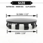 Hub Center Caps  56.5mm for BMW 5 Series G30 (2017-2023) 2.22in OD ABS Black