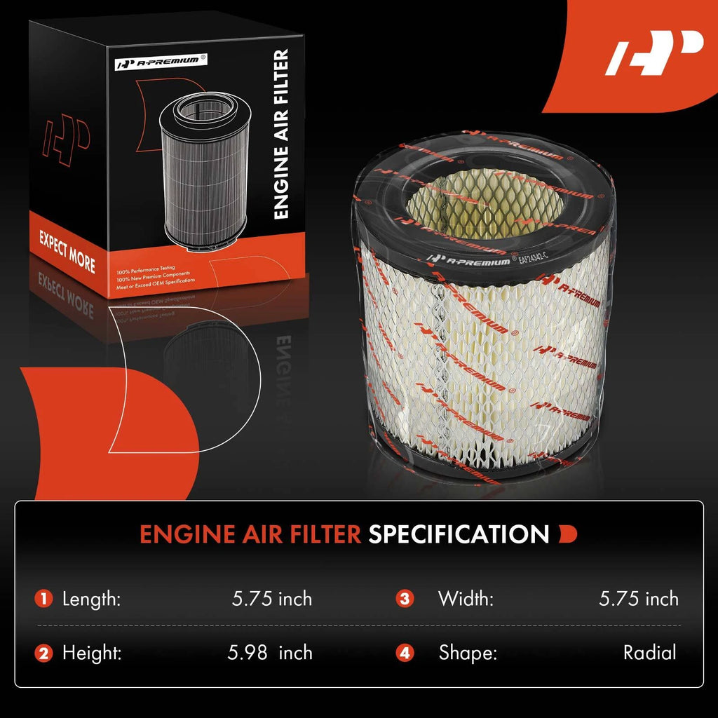 Engine Air Filter for Chevrolet Camaro (1990–1992) Buick Regal Century (1990–1993)