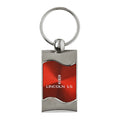 Red Rectangular Wave Keychain - Officially Licensed for Lincoln LS