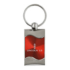Red Rectangular Wave Keychain - Officially Licensed for Lincoln LS
