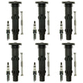 Set of 6 NGK Iridium IX Spark Plugs & Coil Boots for R171 SLK280 W204 C280 C300 V6