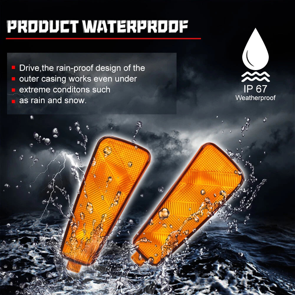 OE-Style Amber Lens Front Bumper Side Marker Lights for Chevrolet HHR (2006–2011)