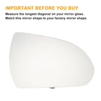 Right Side Heated White Mirror Glass for Hyundai Elantra (2015–2018)