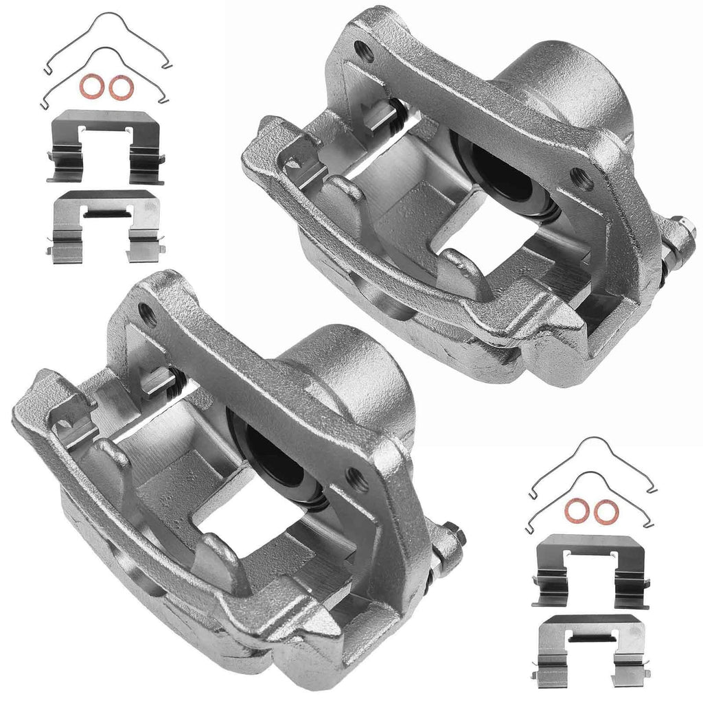 Pair Front Brake Calipers with Brackets for Chevy Equinox Malibu (2018–2024)