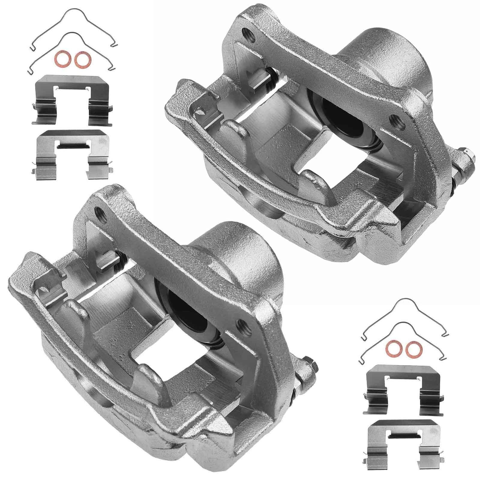 Pair Front Brake Calipers with Brackets for Chevy Equinox Malibu (2018–2024)