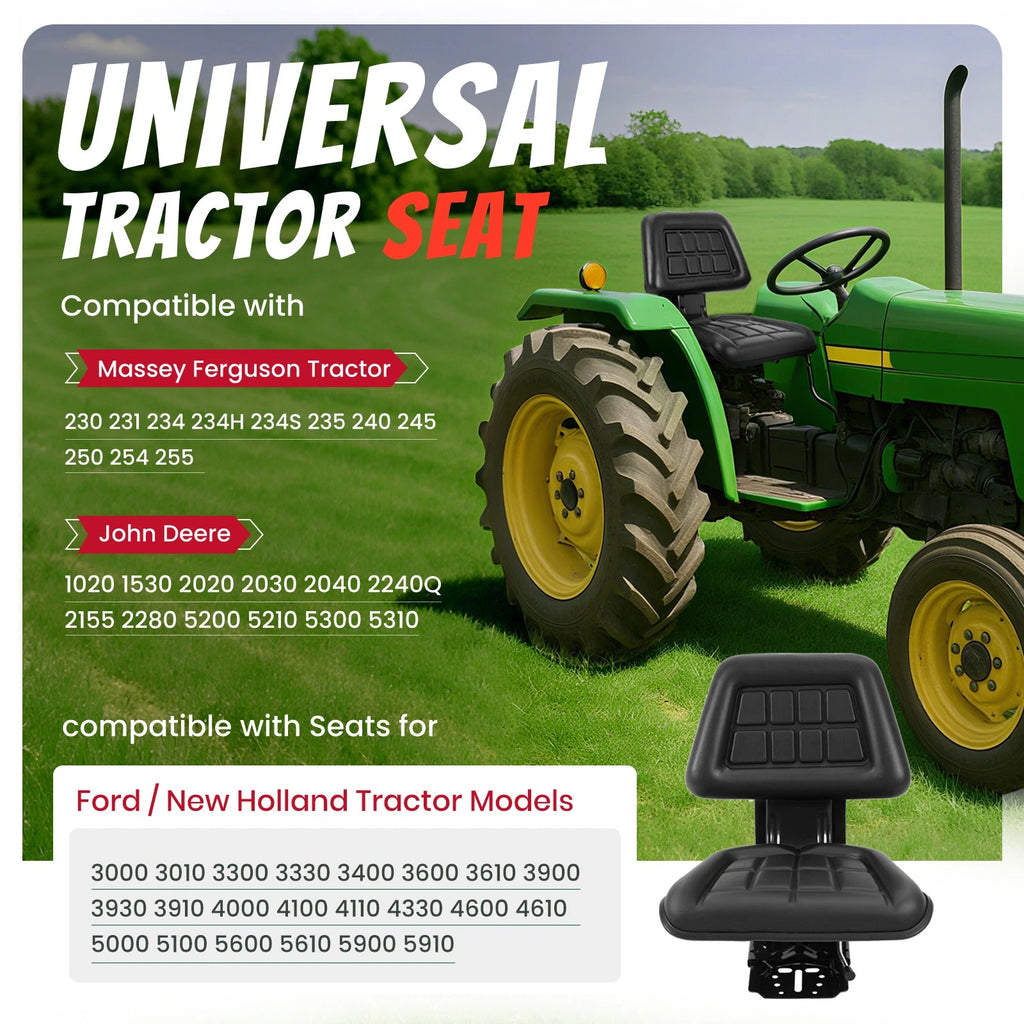 Adjustable Suspension Seat for Universal Forklift Tractor Mower Digger