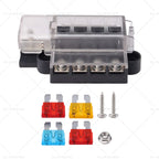 4 Gang Fuse Box Positive Block for ATO ATC Fuses (12V 24V)