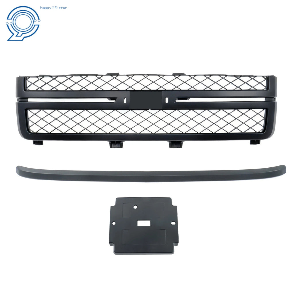 Front Grille with Hood Molding Trim for Silverado 2500HD 3500HD (2011–2014)