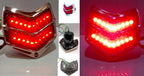 LED Tail Lights Pair with Stainless Steel Rim for 1940 Ford (Turn Brake)